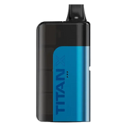 Titan X Prefilled Pod Kit in Blue Raspberry flavor, a sleek and easy-to-use disposable vape, prefilled with smooth nicotine salt e-liquid for a satisfying and convenient vaping experience.