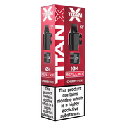 Titan‑X Prefilled Replaceable Pods – 20mg nicotine strength in refreshing Cherry Fizz flavor. Convenient refill containers designed for Titan‑X pod kits, delivering smooth throat hits, rich flavor, and long‑lasting satisfaction with every puff.