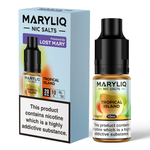 Load image into Gallery viewer, 10ml bottle of MARYLIQ Nic Salts E-Liquid in Tropical Island flavor, 20mg nicotine salt strength for a smooth and satisfying throat hit, ideal for refillable pod kits and MTL vaping.
