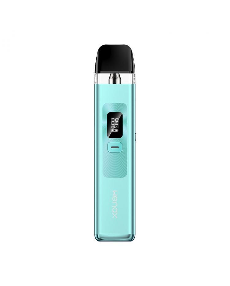 Geekvape Wenax Q Pod Vape Kit in Turquoise Green – sleek and lightweight pod system with an adjustable power output, smooth draw activation, and precise airflow control for a personalized vape.