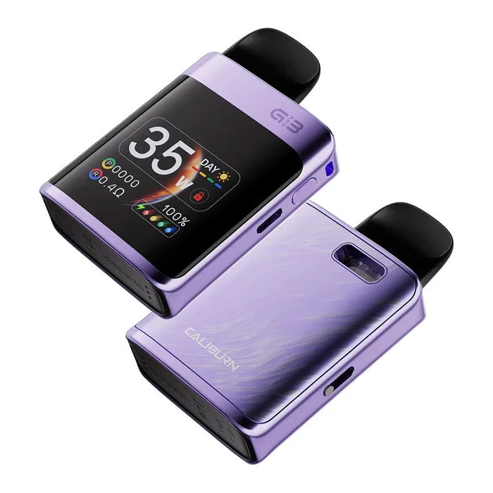 Uwell Caliburn G3 Pro Koko Pod Kit in Lilac Purple – compact pod vape device with refillable pods and built-in battery.