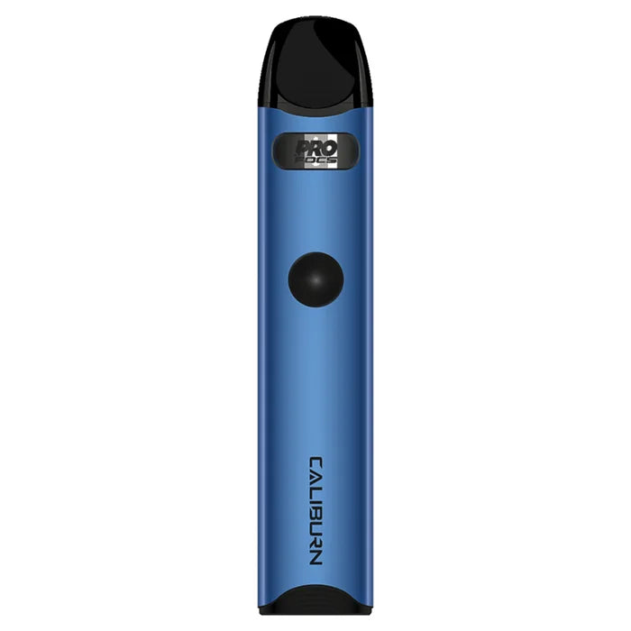 Uwell Caliburn A3 Pod Kit in Blue – sleek and minimalist pod vape with a matte black finish.