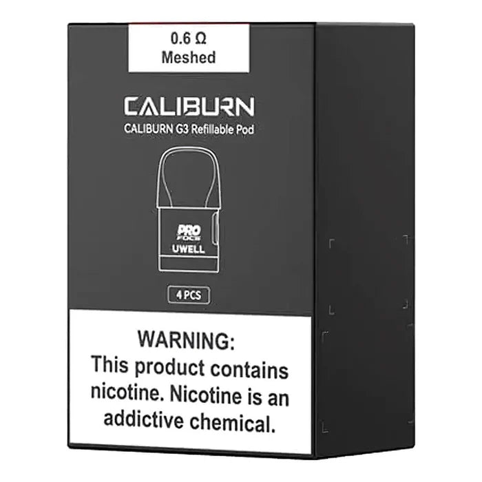 Uwell Caliburn G3 Pods – 2.5ml leak-proof top-fill pods for G3 Kit, rich flavor & smooth MTL/RDL vaping.