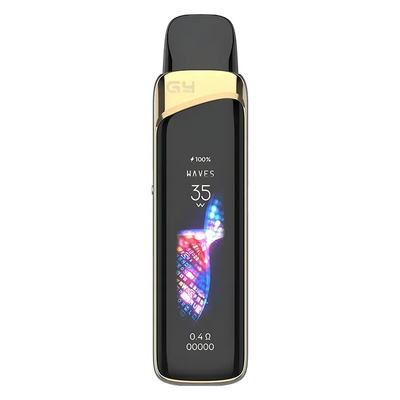 Uwell Caliburn G4 Pro Pod Kit in Desert Gold – advanced pod system with 1000mAh built-in battery, 2ml refillable pods, OLED display, and airflow control for MTL and RDTL vaping.