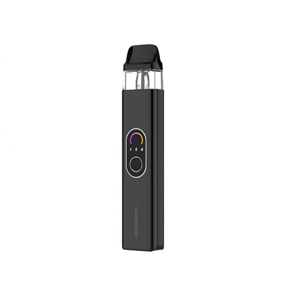 Vaporesso XROS 4 Pod Vape Kit in Black – sleek and durable pod system with a matte black finish, adjustable airflow, COREX heating tech, and smooth MTL to RDL performance.