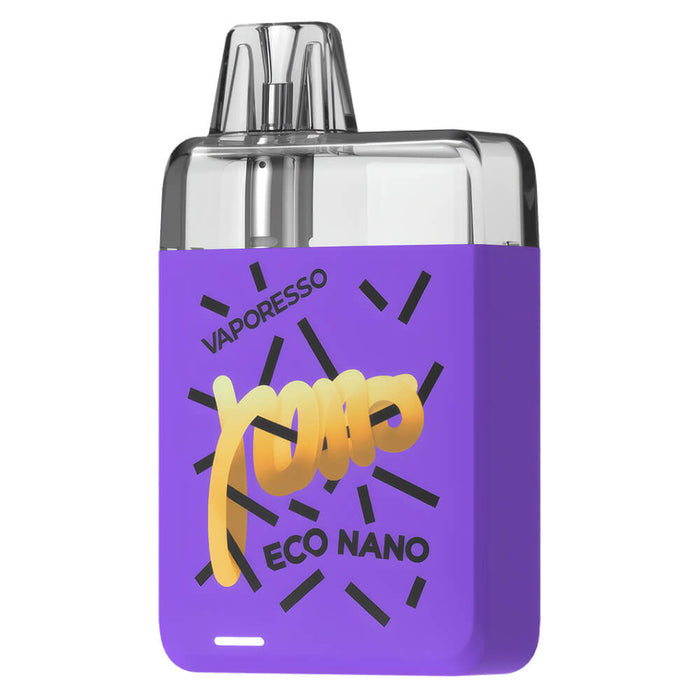 Vaporesso Eco Nano Vape Pod Kit in Creamy Purple – compact and eco-friendly vape device with a sleek matte design, long-lasting battery, and refillable pod system.