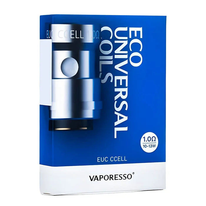 Vaporesso EUC Coils – pack of 5 EUC Ccell replacement coils in 1.0ohms compatible with Veco and Tarot Nano vape kits.