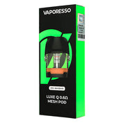 Vaporesso Luxe Q Pods – 2ml leak-proof mesh pods (0.8Ω & 1.2Ω) for Luxe Q & QS Kits, rich flavor & smooth vapor.