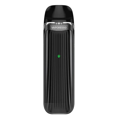 Vaporesso Luxe QS Pod Kit in Black – compact pod vape kit with 1000mAh battery, 2ml refillable pods, and stylish design.