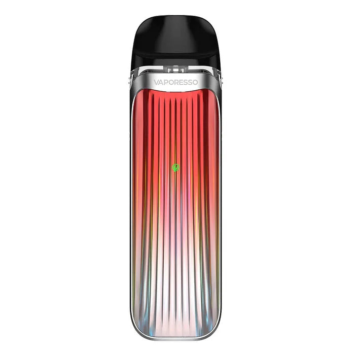 Vaporesso Luxe QS Pod Kit in Flame Red – compact pod vape kit with 1000mAh battery, 2ml refillable pods, and stylish design.