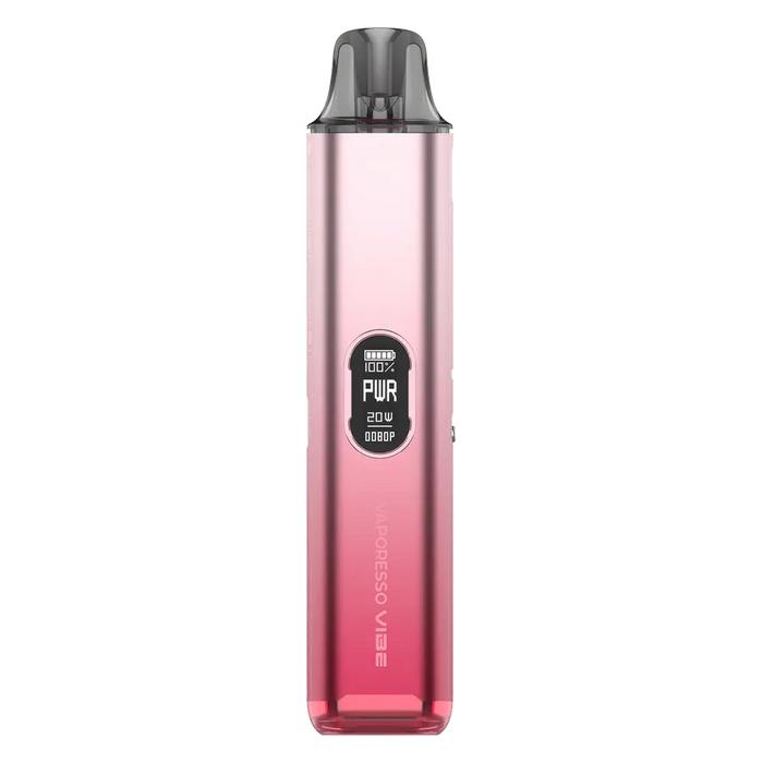 Vaporesso Vibe Pod Vape Kit in Cherry Pink – sleek and minimalist vape device with smooth finish, reliable performance, and pocket-friendly design.