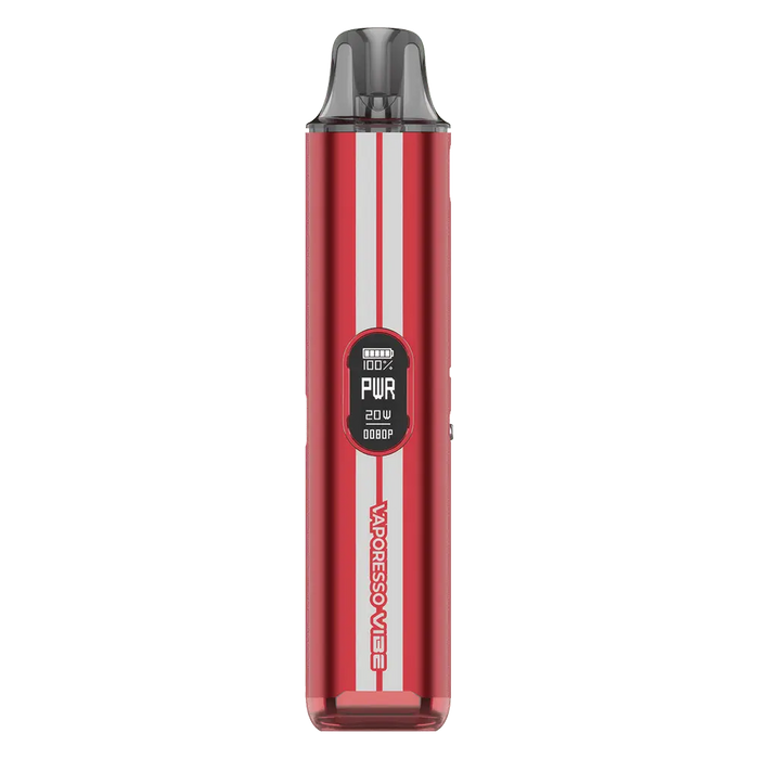 Vaporesso Vibe Pod Vape Kit in Racing Red – sleek and minimalist vape device with smooth finish, reliable performance, and pocket-friendly design.