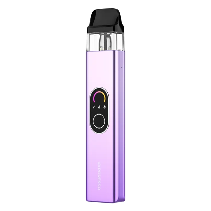 Vaporesso XROS 4 Lilac Purple Pod Kit with adjustable airflow and refillable pods for smooth vaping