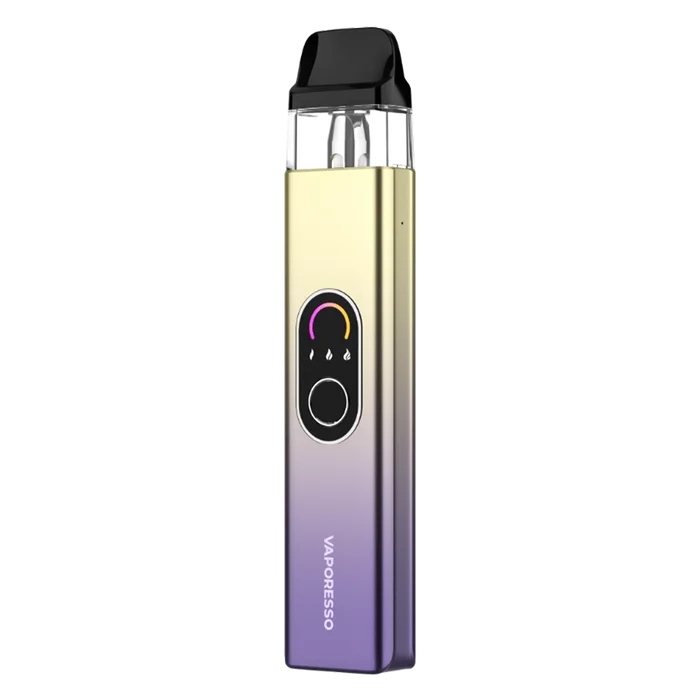Vaporesso XROS 4 Sunset Neon Pod Kit with adjustable airflow and refillable pods for smooth vaping
