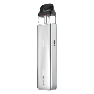 Vaporesso XROS 5 Mini Pod Kit in Titanium Silver – ultra-compact vape device with sleek design, reliable performance, and smooth draw activation.