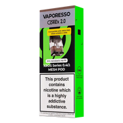 Vaporesso XROS Corex 2.0 Pods in 0.4Ω – 2ml refillable, leak-proof design with Corex heating tech, long-lasting coils for XROS kits.