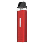 Vaporesso XROS Mini Vape Pod Kit in Cherry Red – compact and stylish pod system with a sleek black finish, 1000mAh battery, fixed airflow for consistent MTL draws, and SSS leak-resistant technology for mess-free vaping.