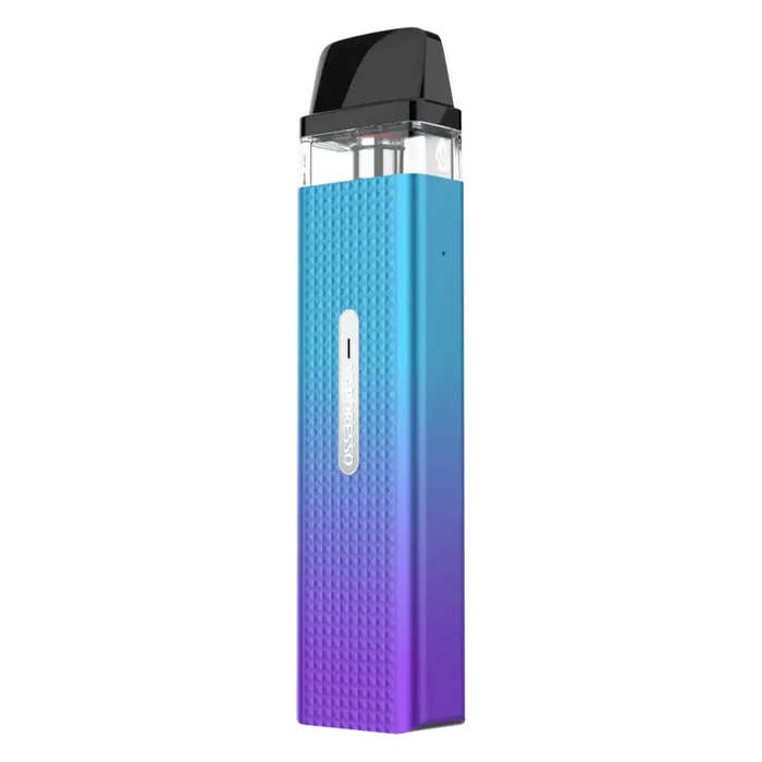 Vaporesso XROS Mini Vape Pod Kit in Grape Purple – compact and stylish pod system with a sleek black finish, 1000mAh battery, fixed airflow for consistent MTL draws, and SSS leak-resistant technology for mess-free vaping.