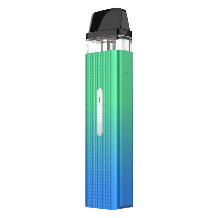 Vaporesso XROS Mini Vape Pod Kit in Lime Green – compact and stylish pod system with a sleek black finish, 1000mAh battery, fixed airflow for consistent MTL draws, and SSS leak-resistant technology for mess-free vaping.