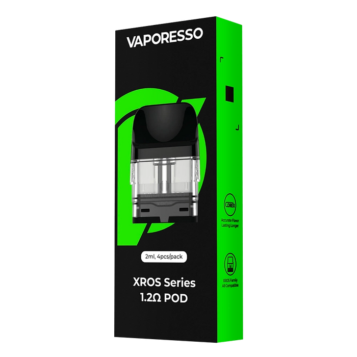 Vaporesso XROS Replacement Pods 1.2 Ohm – 2ml leak-proof refillable cartridges in multiple resistances for smooth MTL & RDL vaping.