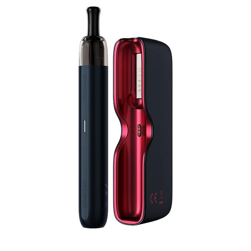 VooPoo Doric Galaxy Vape Kit in Leaden & Red - designed for beginner-friendly mouth-to-lung vaping