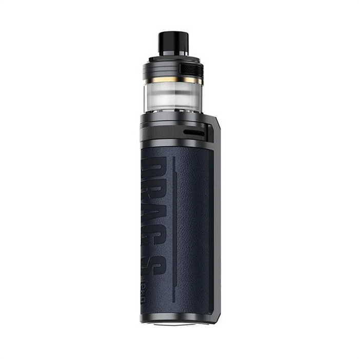 VooPoo Drag S Pro Pod Vape Kit in Sapphire Blue – high-performance vape device with a bold leather finish, advanced GENE.FAN 3.0 chipset, and adjustable airflow control.