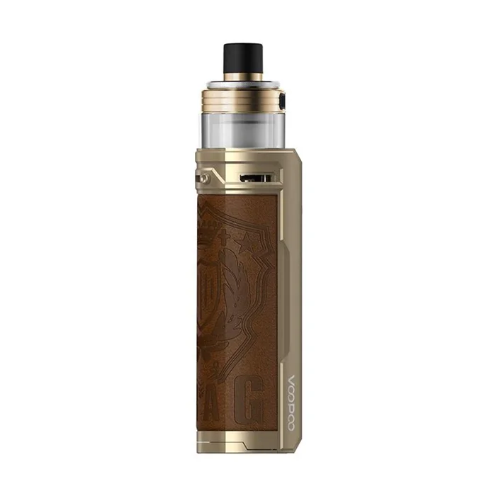 VooPoo Drag X PnP-X Shield Gold pod vape kit featuring adjustable wattage and PnP-X coil compatibility