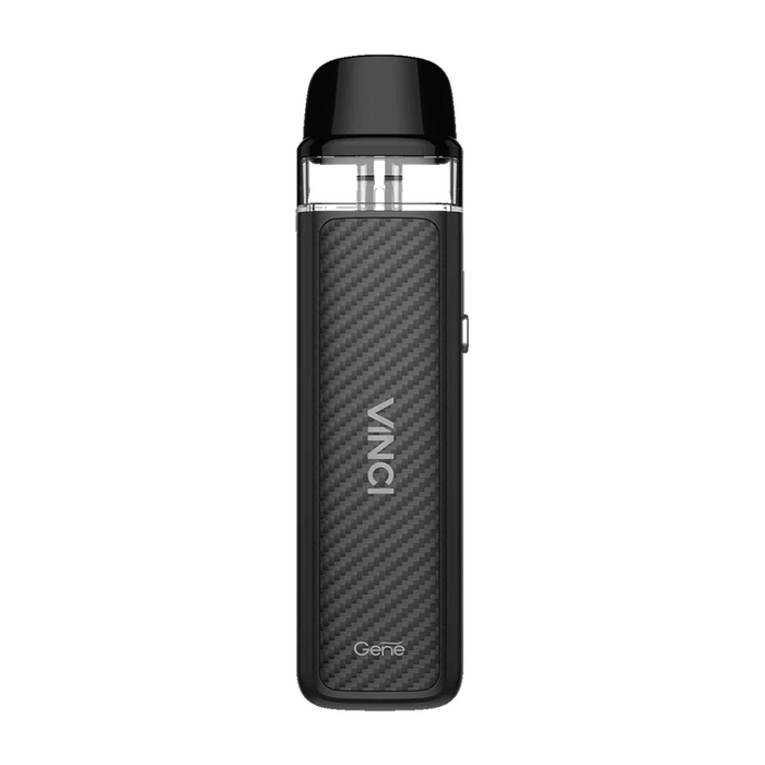VooPoo Vinci Pod Kit in Carbon Fiber Black – stylish and compact vape device with a vibrant red gradient finish, smooth airflow, and user-friendly design.