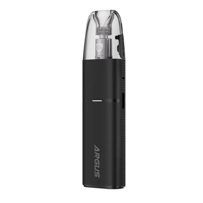 Voopoo Argus G3 Mini Pod Kit in Midnight Black – compact 1350mAh pod system with 2ml refillable pods, 5–30W output, and built-in coil options for MTL and RDL vaping.