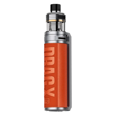 VooPoo Drag X Pro Pod Vape Kit in California Orange – high-performance vape device with a bold leather-textured finish, advanced chipset, and precise airflow control.