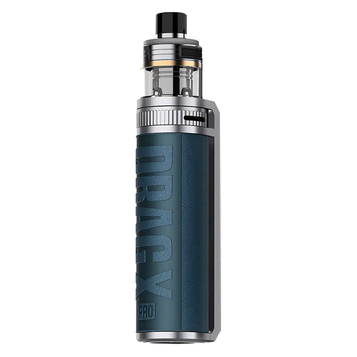 VooPoo Drag X Pro Pod Vape Kit in Garda Blue – high-performance vape device with a bold leather-textured finish, advanced chipset, and precise airflow control.