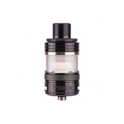 Voopoo TPP X Pod Tank in sleek black with 2ml e-liquid capacity; features a childproof locking system, leak-resistant side-fill design, 810 drip tip, and full compatibility with Voopoo TPP coil series for powerful flavor and dense vapor.