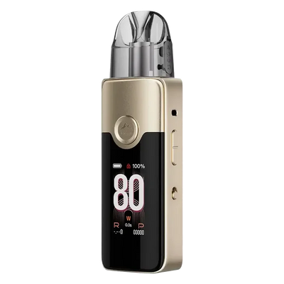 Voopoo Vinci E80 Pod Kit in Gold – sleek pod vape device with adjustable wattage, refillable pods, and long-lasting battery.