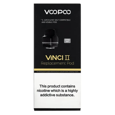 VooPoo Vinci II Pods – 6.5ml side-fill, leak-resistant, compatible with PnP coils for smooth flavor & vapor.