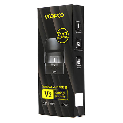 VooPoo Vinci V2 Pods – 2ml leak-proof pods, 3 pack, for Vinci 2 & Vinci devices. Smooth MTL/RDL vaping with rich flavor.