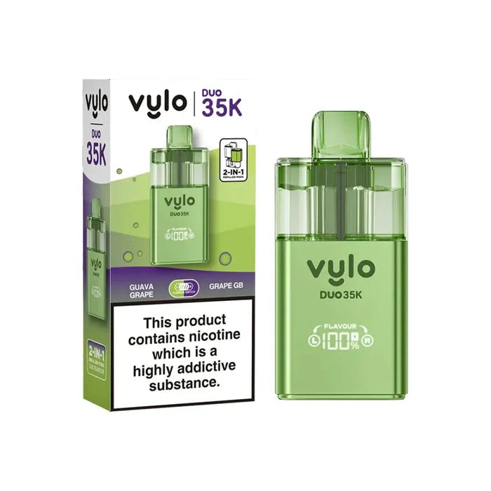 Vylo Duo 35K Prefilled Pod Kit in Guava Grape/ Grape GB - offering up to 35000 puffs with smooth flavour