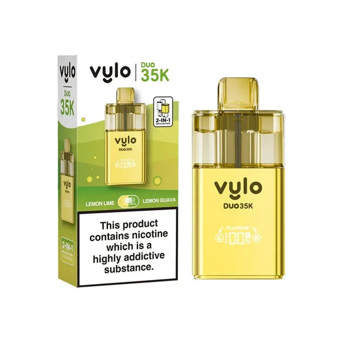 Vylo Duo 35K Prefilled Pod Kit in Lemon Lime/ Lemon Guava - offering up to 35000 puffs with smooth flavour