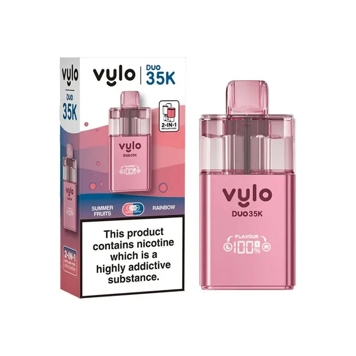 Vylo Duo 35K Prefilled Pod Kit in Summer Fruits/ Rainbow - offering up to 35000 puffs with smooth flavour