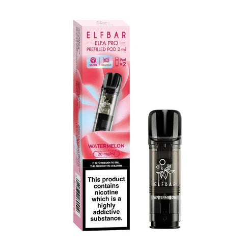 Elf Bar Elfa PRO Prefilled Pods Watermelon – smooth, flavourful vape refills designed for the Elfa PRO device