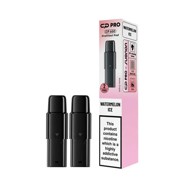 Watermelon Ice Suonon CP Pro 600 Prefilled Pods providing rich flavour and smooth vaping