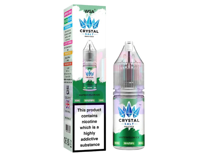 Watermelon Ice WGA Crystal Salt Bar 10ml nic salt e-juice bottle for smooth MTL vaping