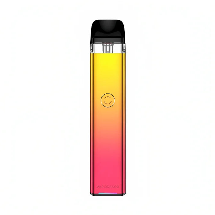 Vaporesso XROS 3 Pod Kit in Neon Sunset with built-in battery and refillable pods for smooth MTL vaping