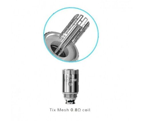 Genuine Rincoe Tix mesh replacement coils, 0.8 ohm atomizer heads for Rincoe Tix pod system