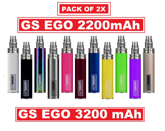 2x GS EGO II 2200mAh OR GS EGO III 3200mAh - **Dual Pack**