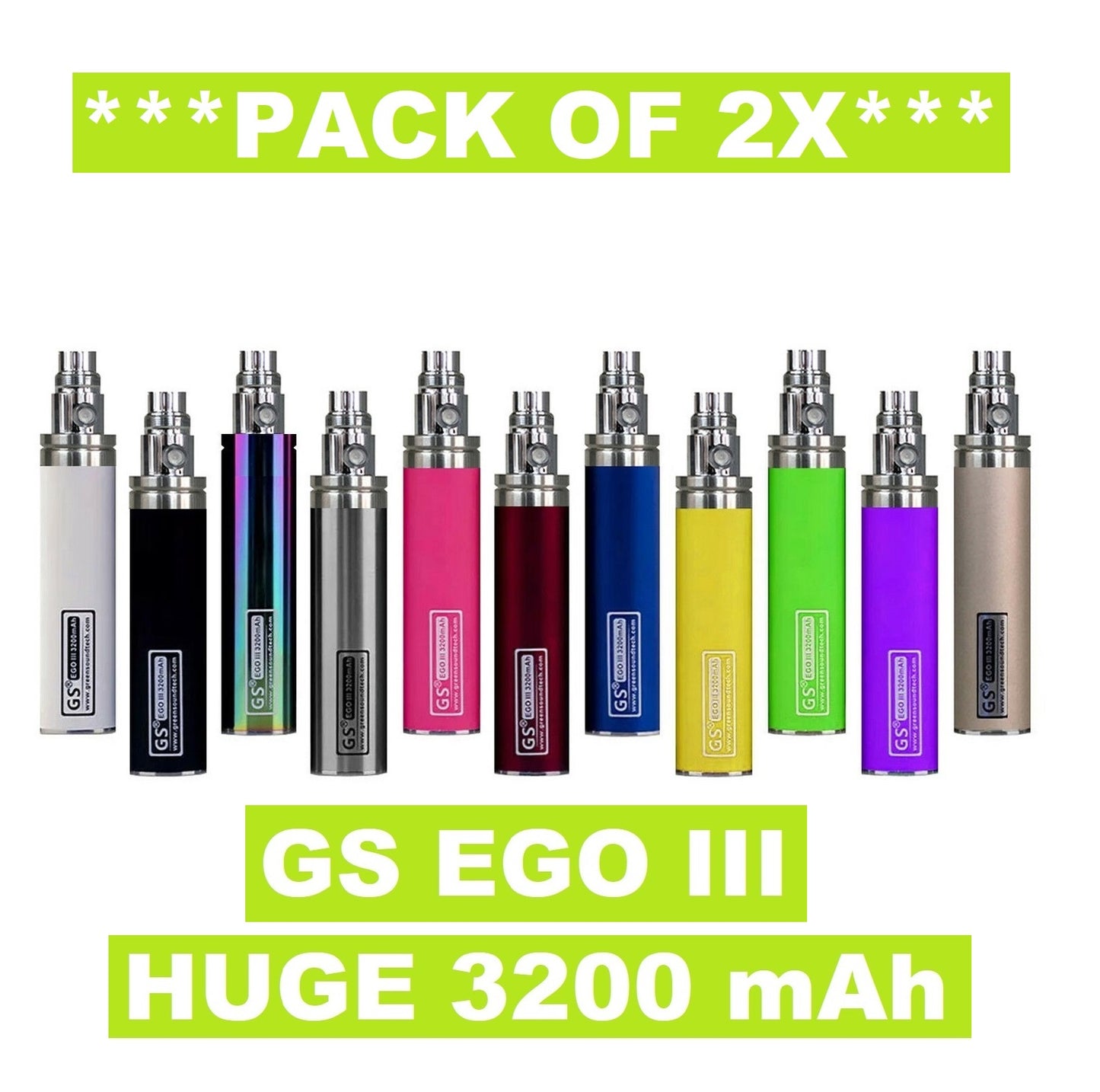 2x GS EGO III 3200mAh - **Dual Pack**