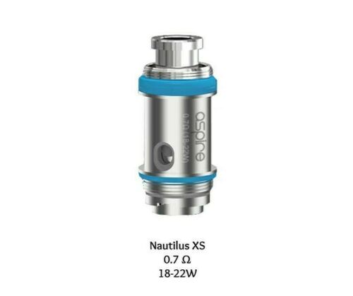 Genuine Aspire Nautilus XS 0.7Ω mesh replacement coil heads, pack of 5 for Nautilus XS pod vape kit.