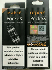 Genuine Aspire PockeX Replacement Coils – 1.2Ω coils, pack of 5 for Aspire PockeX vape kit.