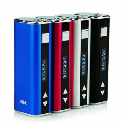Authentic Eleaf iStick mod vape e-cigarette with adjustable 20W and 30W power settings, featuring a 2200mAh rechargeable battery for extended vaping sessions.