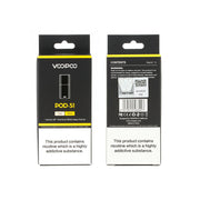 VooPoo S1 replacement pods, original pack of 4 refillable cartridges for Drag Nano S1 pod vape kit.