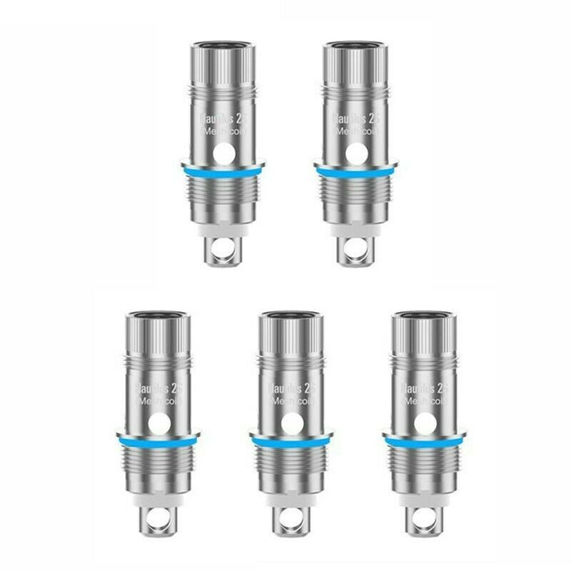 Pack of five Aspire Nautilus 2S mesh replacement vape coils, available in 0.7ohm and 0.4ohm resistance options for smooth vaping performance.